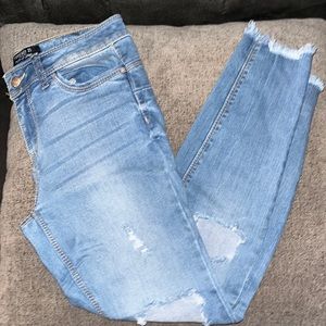 Forever 21 Distressed Push Up Skinny Jeans
